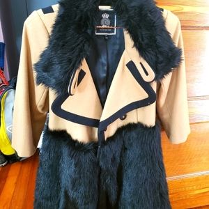 Juicy Couture coat, wool, faux fur M
